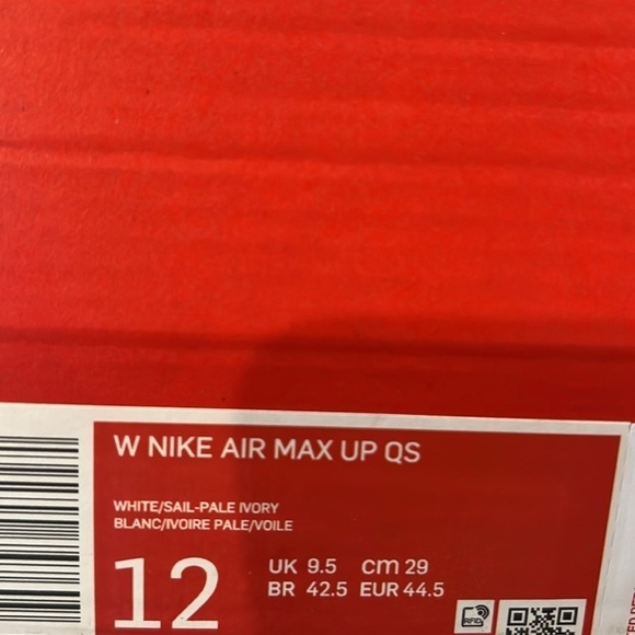 NIKE Air Max Up Audacious Air Ivory White Sneaker Size 12 NEW - Picture 9 of 9